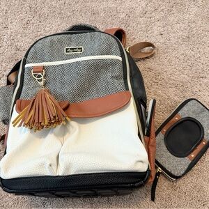 Itzy Ritzy Coffee & Cream OG Boss Diaper Backpack